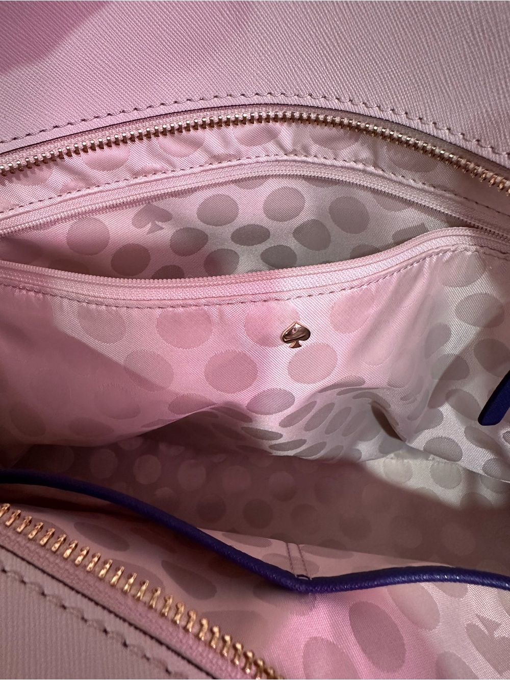 Like NEW Kate Spade leather Navy and Cream Tote - Picture 7 of 15